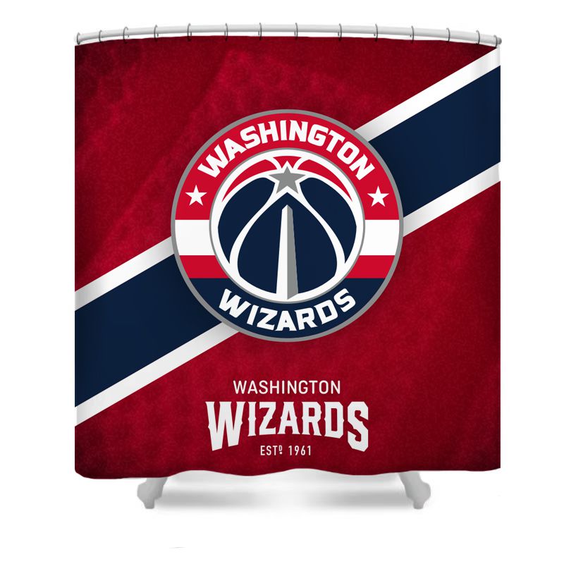 Duschvorhang Washington Wizards, Basketballteam NBA, 180x180cm