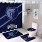 Rideau de douche Memphis Grizzlies, équipe de basket NBA, 180x180cm