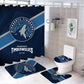 Rideau de douche Minnesota Timberwolves, équipe de basket-ball NBA, 180x180cm