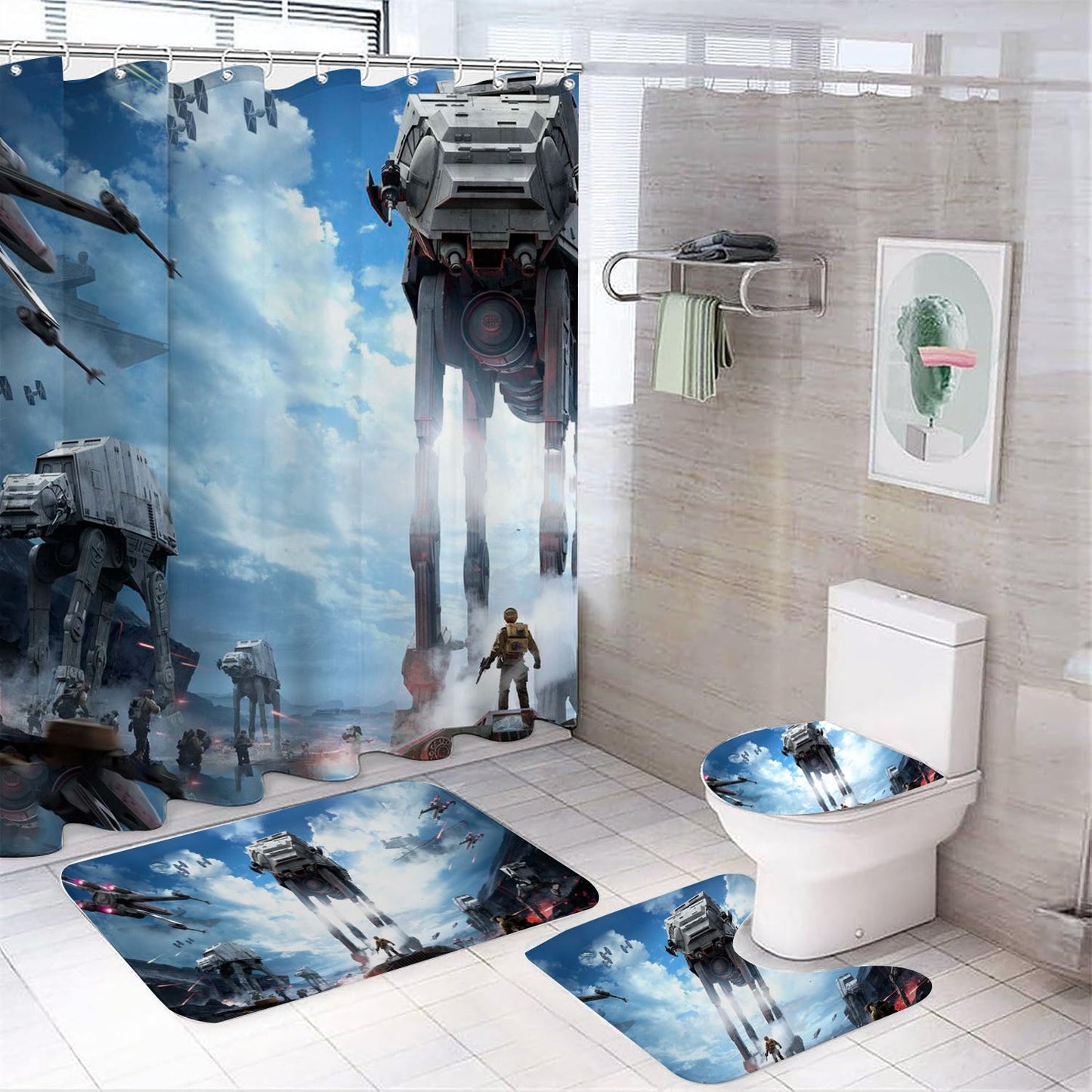 Battlefront Large Walker Assault Shower Curtain