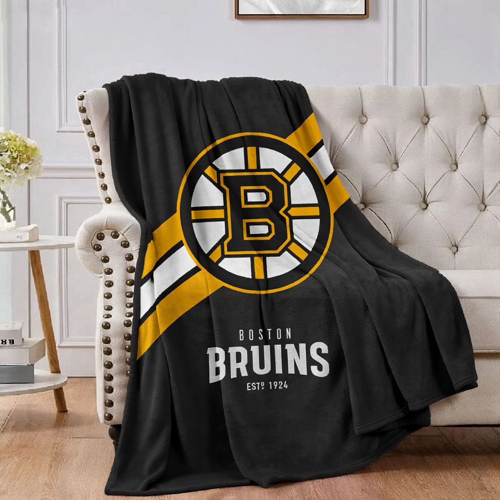 Boston Hockey Sport Throw Blanket