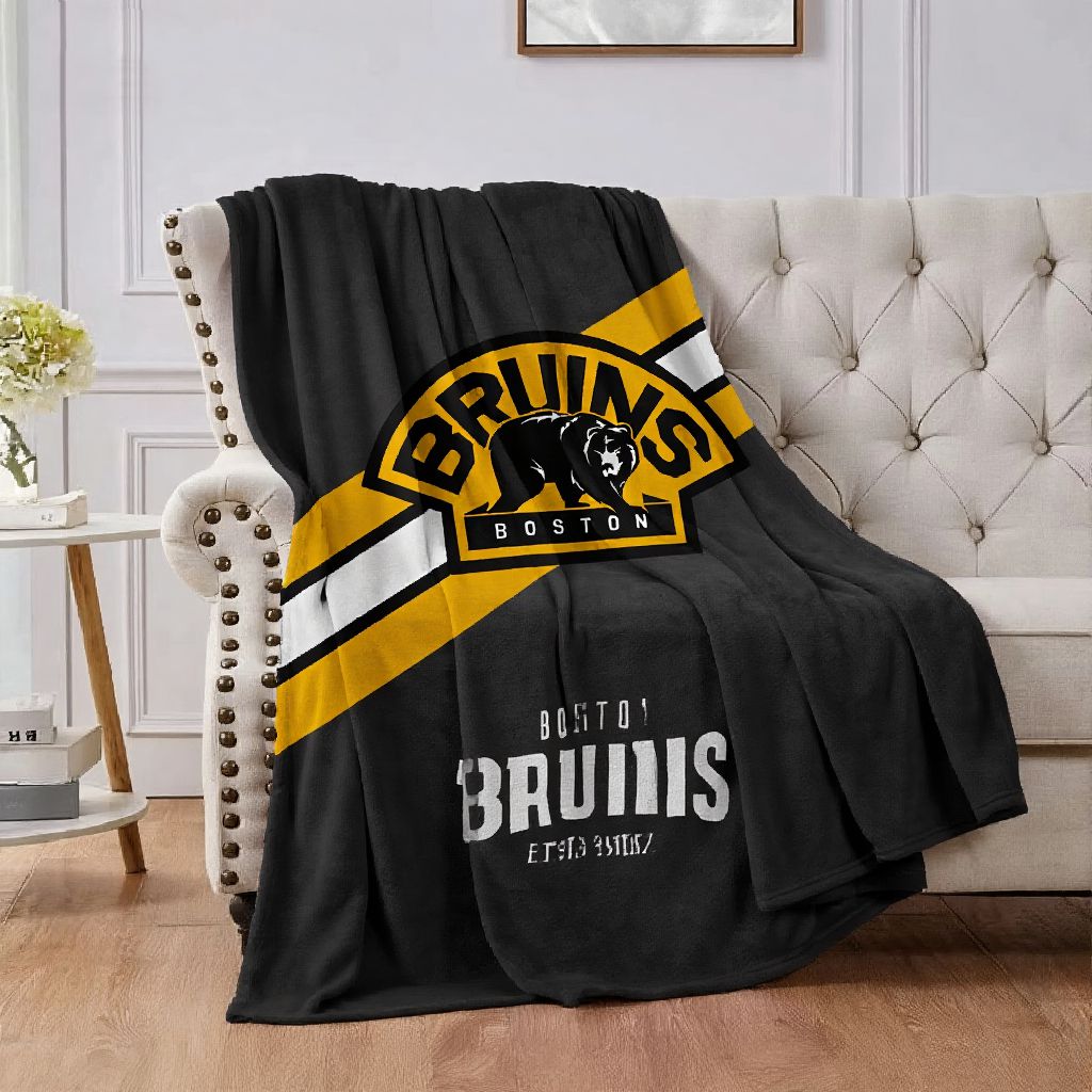 Boston Hockey Sport Throw Blanket