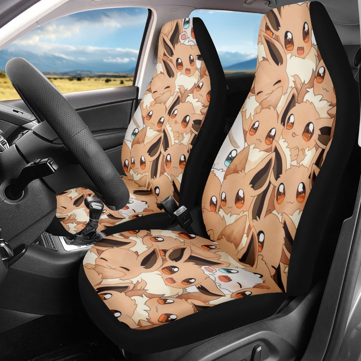 Brown Fur Species Car Seat Cover