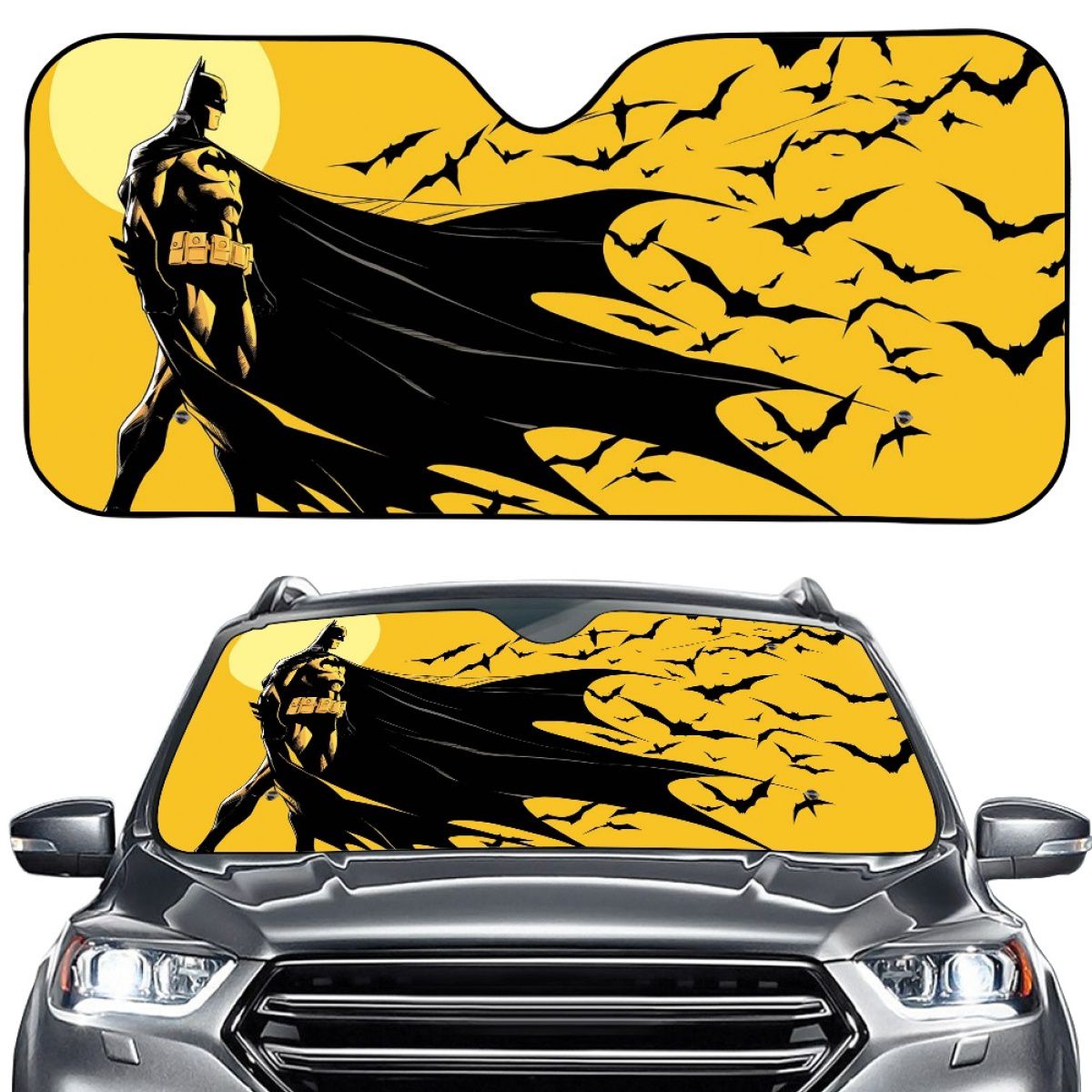 Bruce Wayne Superhero Car Sun Shade