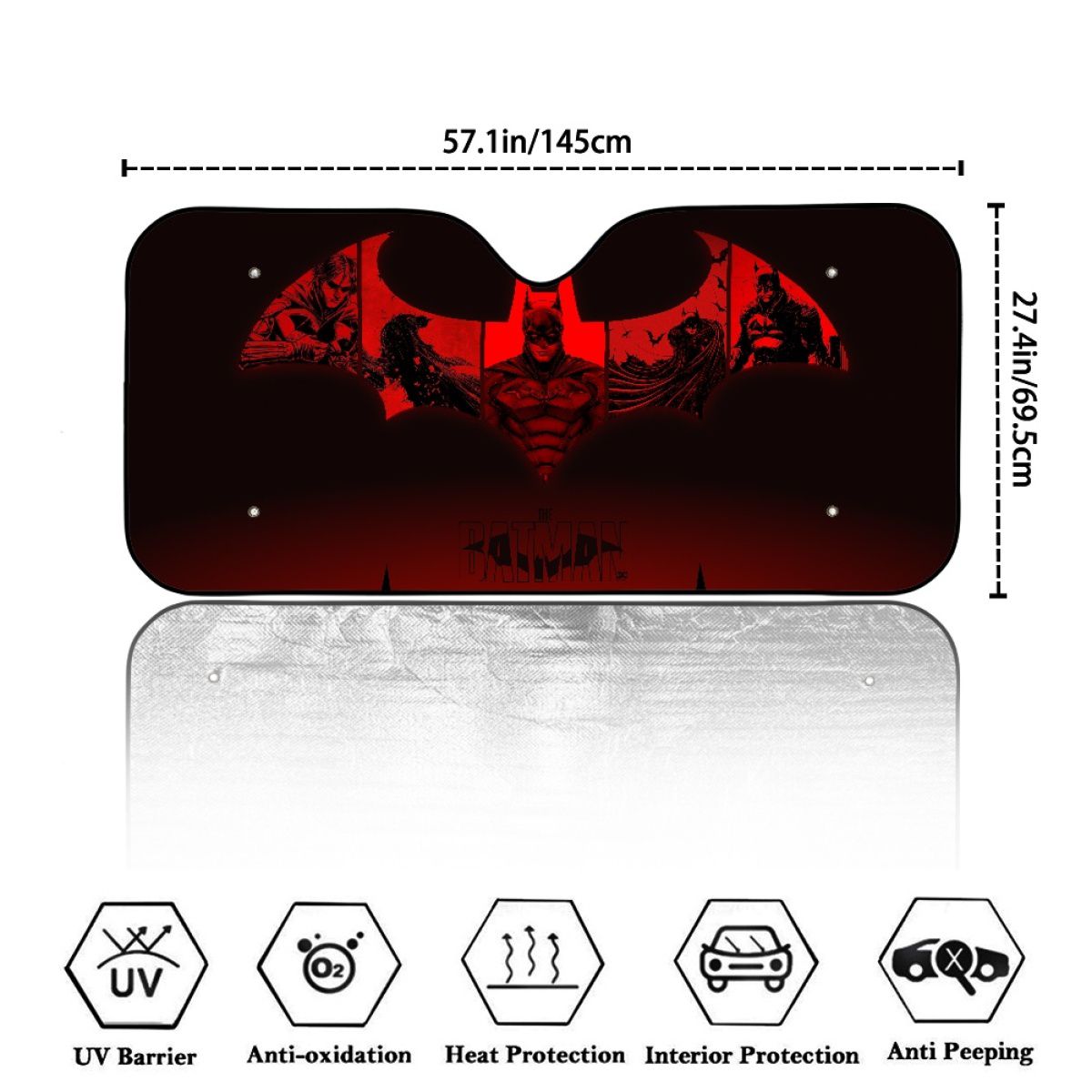 Bruce Wayne Superhero Car Sun Shade