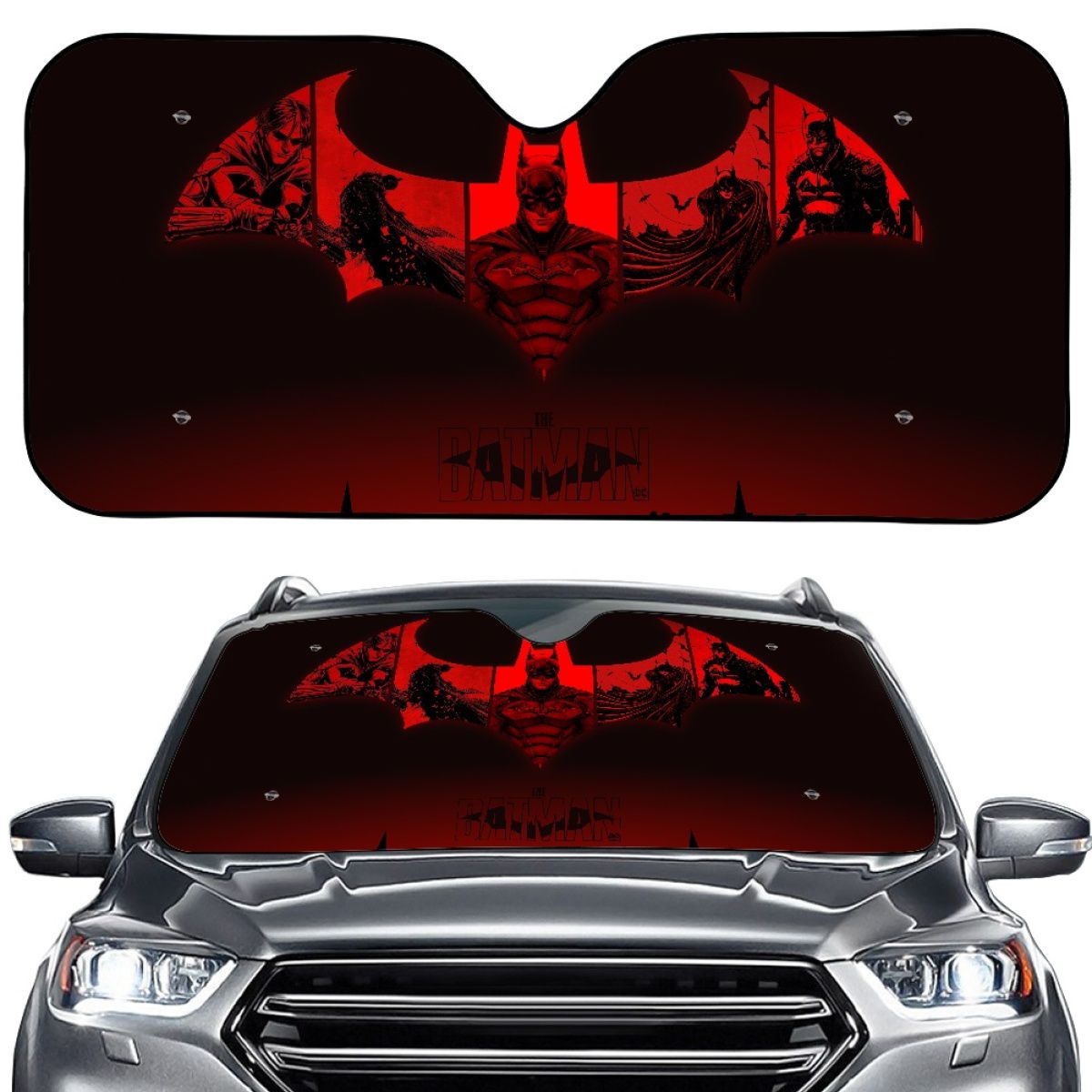 Bruce Wayne Superhero Car Sun Shade