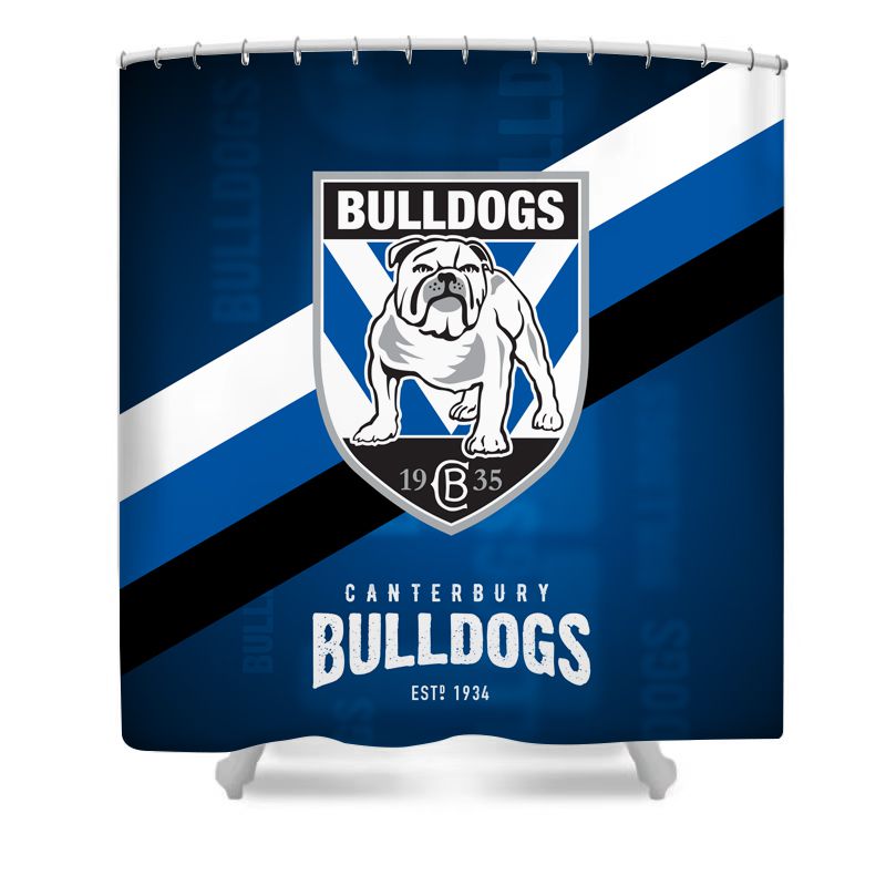 Canterbury Bulldogs Shower Curtain, Canterbury-Bankstown NRL Rugby ...