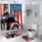 Douchegordijn Captain America, Amerikaanse superheld Marvel, 180x180cm