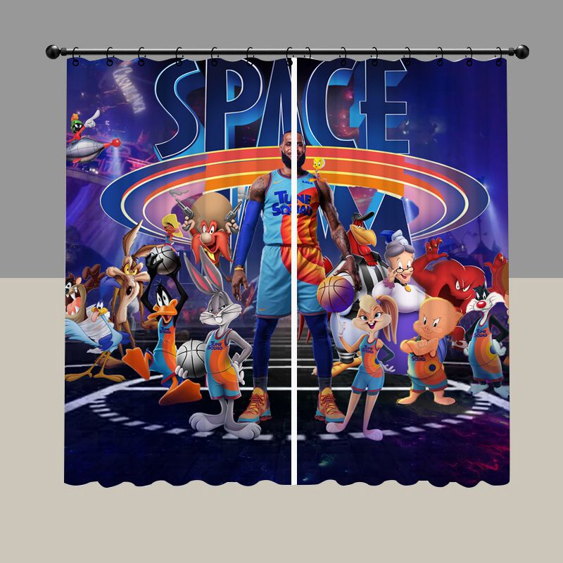 Cartoon Basketball Film Blackout Curtain