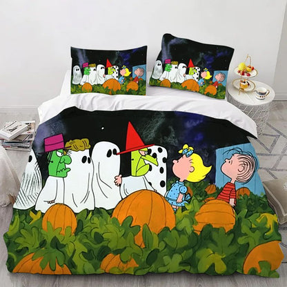 Cartoon Charlie Halloween Bedding Set