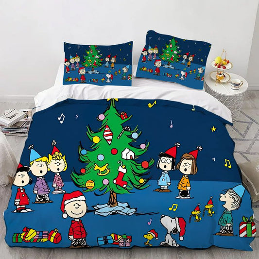 Cartoon Christmas Bedding Set