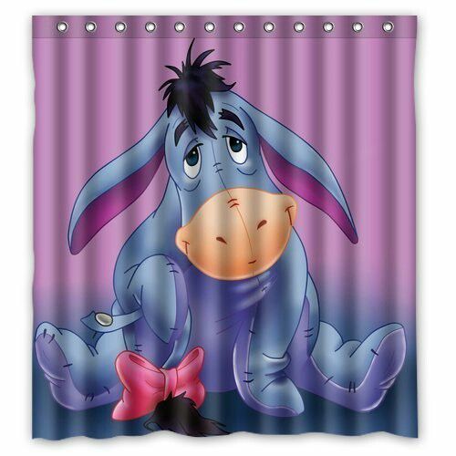 Duschvorhang Eeyore, I-Ah, Cartoon-Esel, 180x180 cm