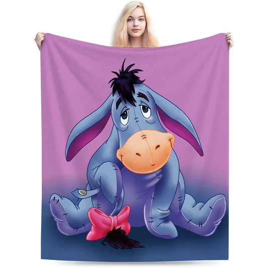 Cartoon Donkey Throw Blanket