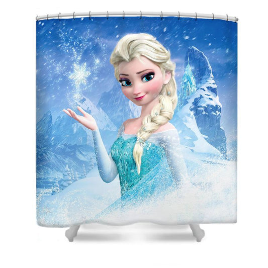 Cartoon Elsa Princess Shower Curtain