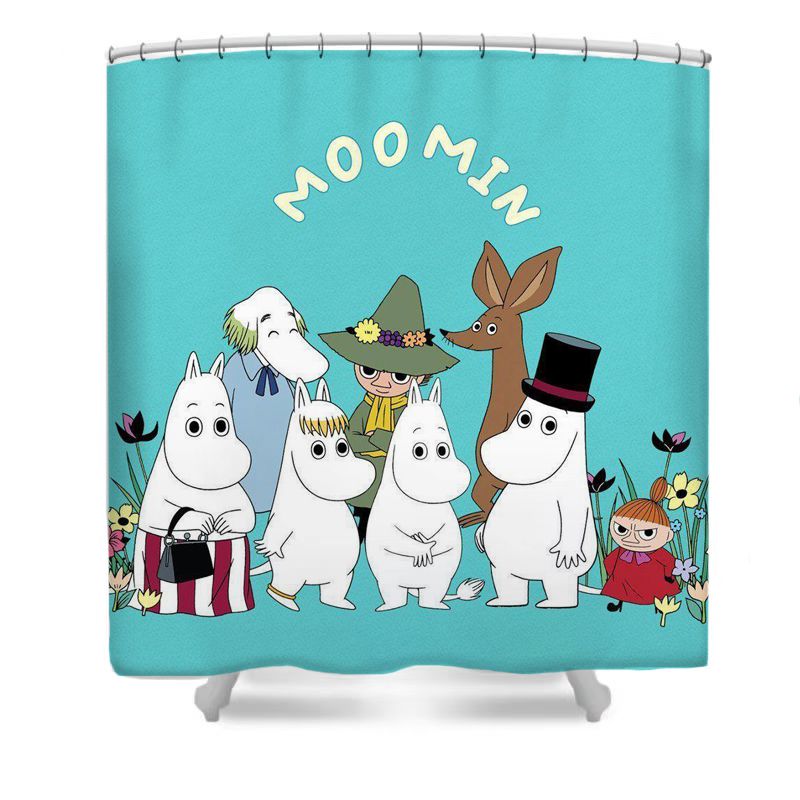 Cartoon Family of Hippo Shower Curtain