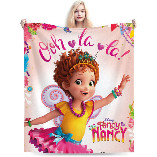 Cartoon Girl Nancy Clancy Throw Blanket