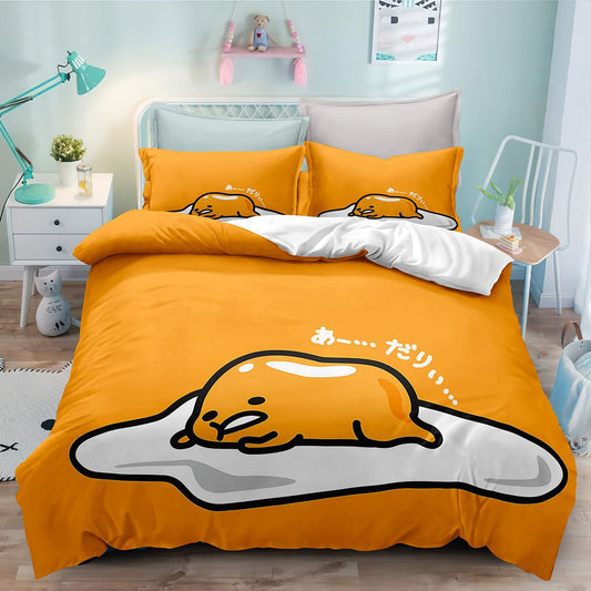 Cartoon Lazy Egg Bedding Set