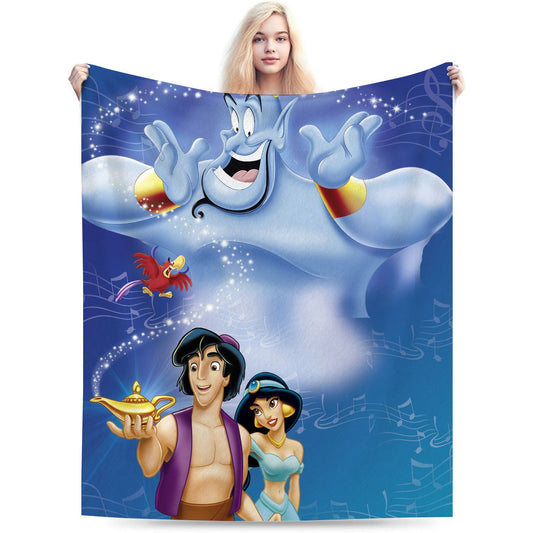 Cartoon Magic Lamp Throw Blanket
