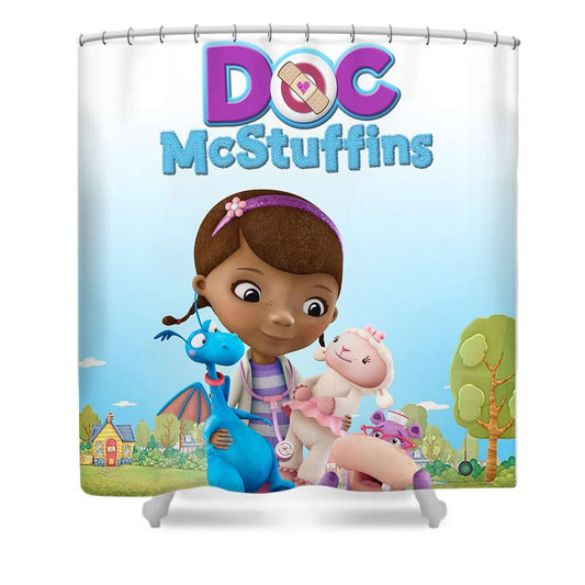 Cartoon Nurturing Girl Shower Curtain