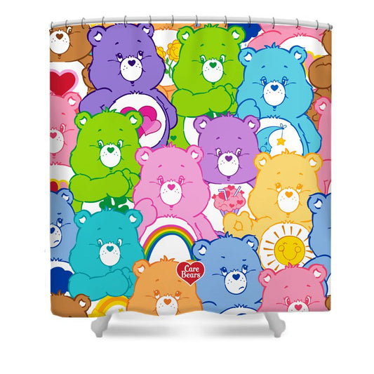 Cartoon Rainbow Bears Shower Curtain