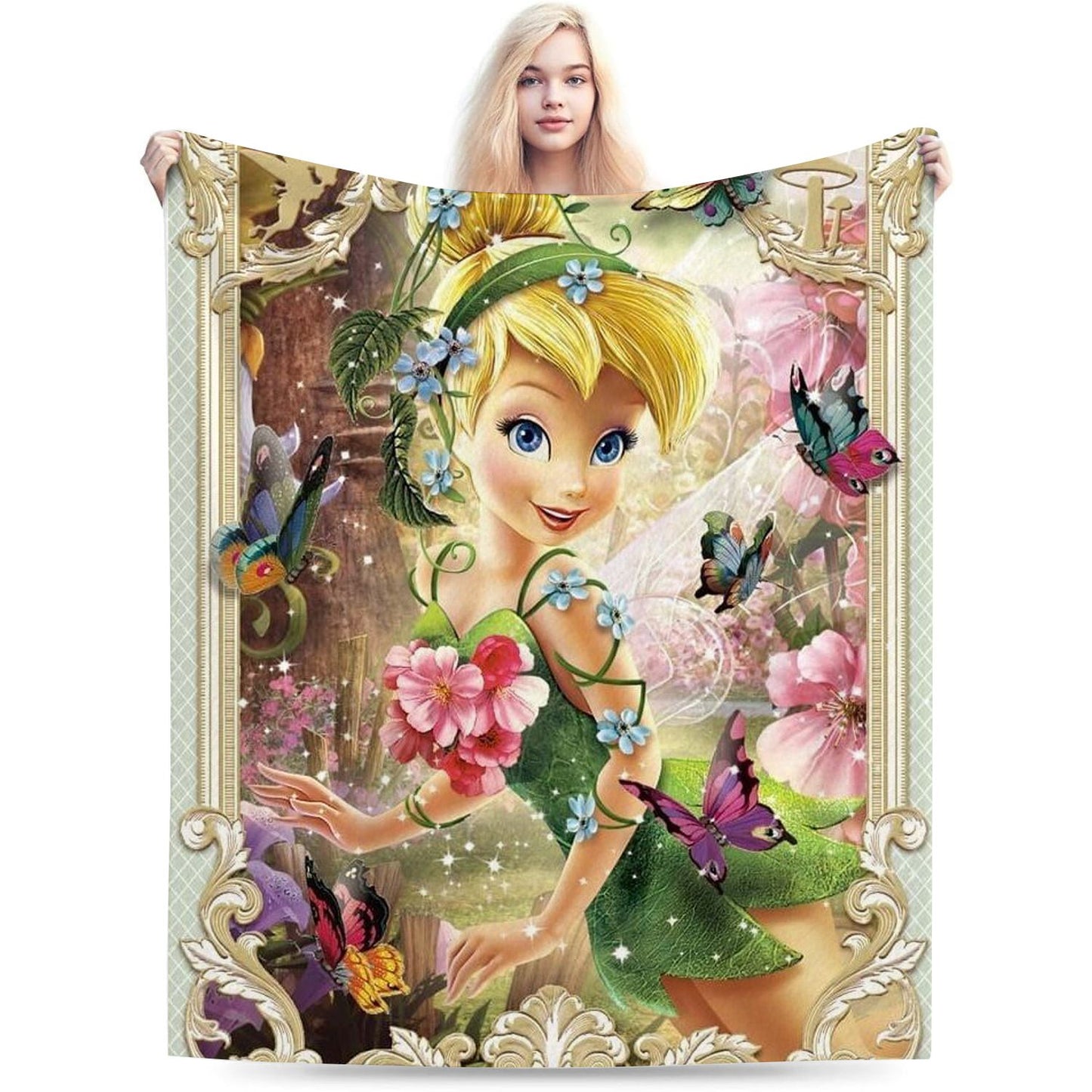 Cartoon Sassy Fairy Throw Blanket