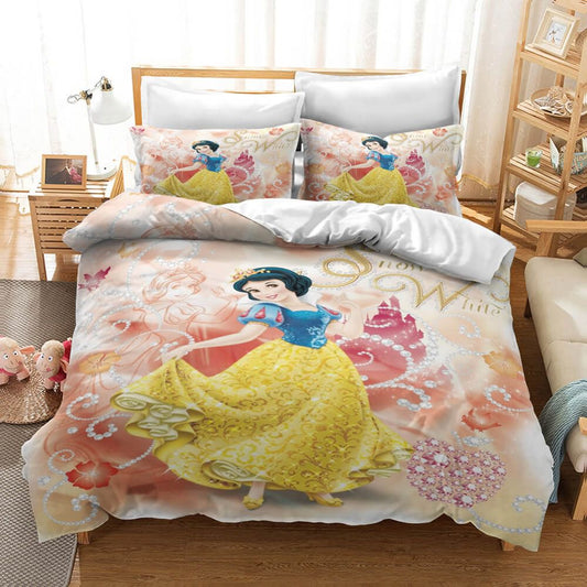 Cartoon Snow GIrl Bedding Set