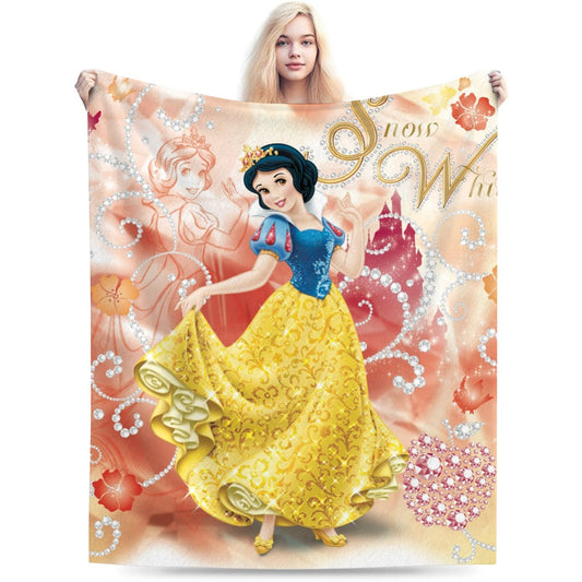 Cartoon Snow Girl Throw Blanket