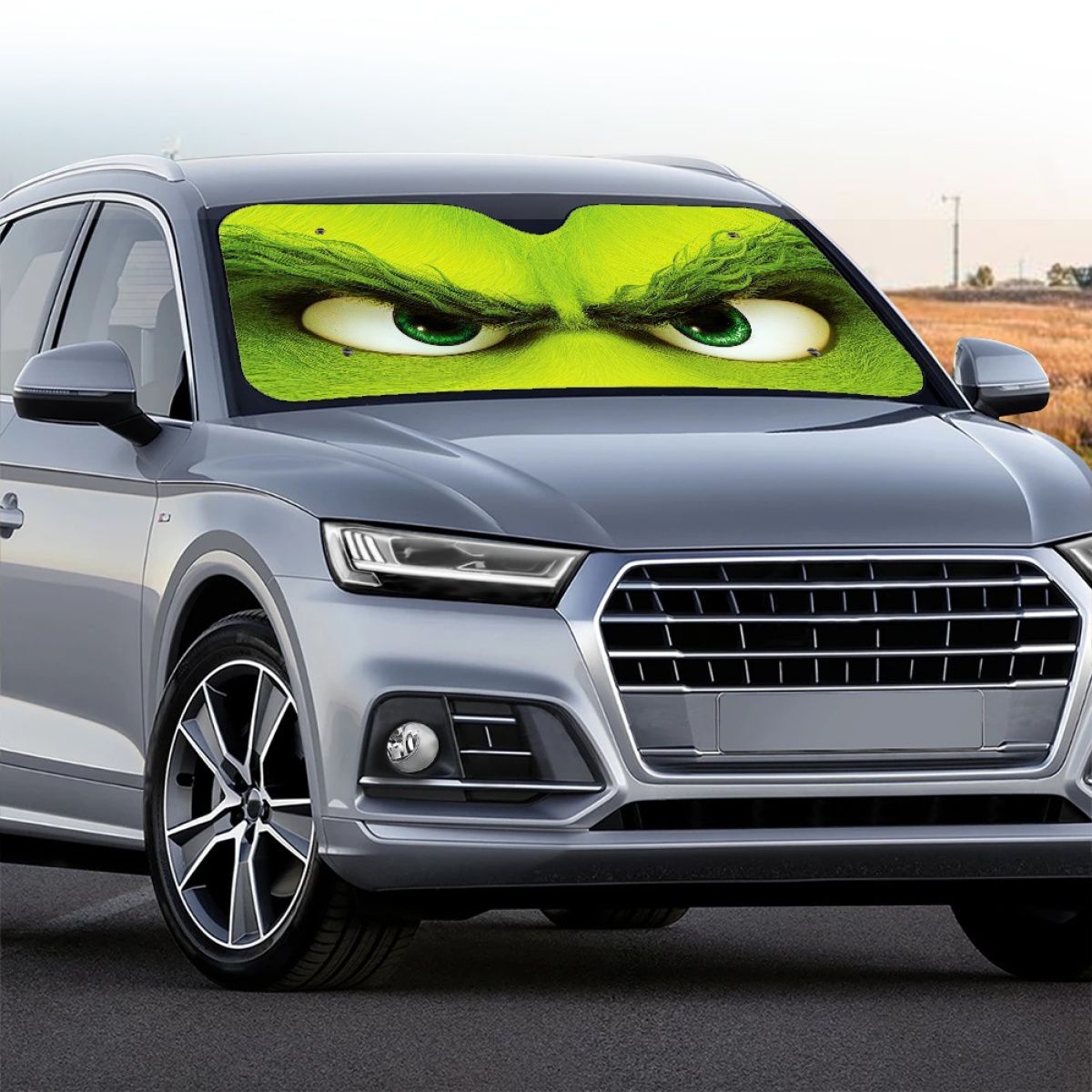 Cartoon Stolen Christmas Holiday Car Sun Shade