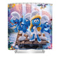 Cartoon Tiny Blue Creatures Shower Curtain