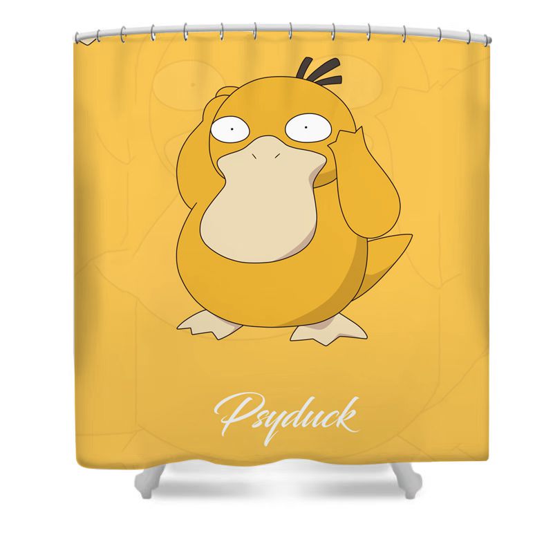Cartoon Yellow Species Shower Curtain Set