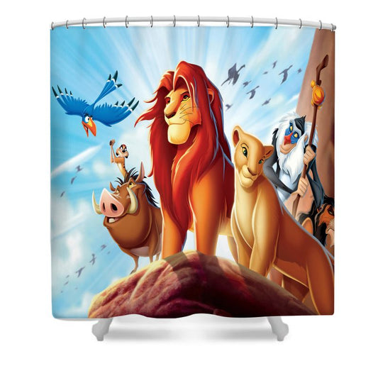 Cartoon Simba Lion Shower Curtain