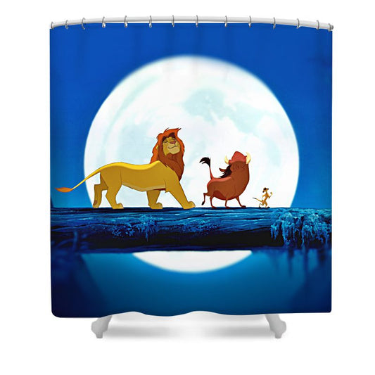 Cartoon Simba Lion Shower Curtain