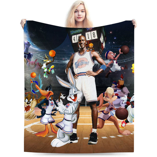 Cartoon Basketball Film Throw Blanket