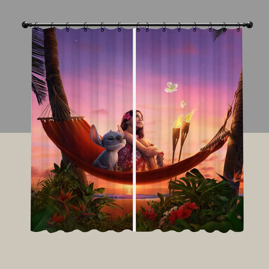 Cartoon Alien Creature Blackout Curtain