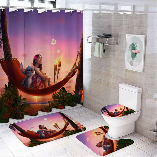 Cartoon Alien Creature Shower Curtain