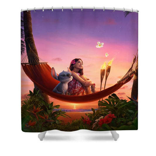 Cartoon Alien Creature Shower Curtain