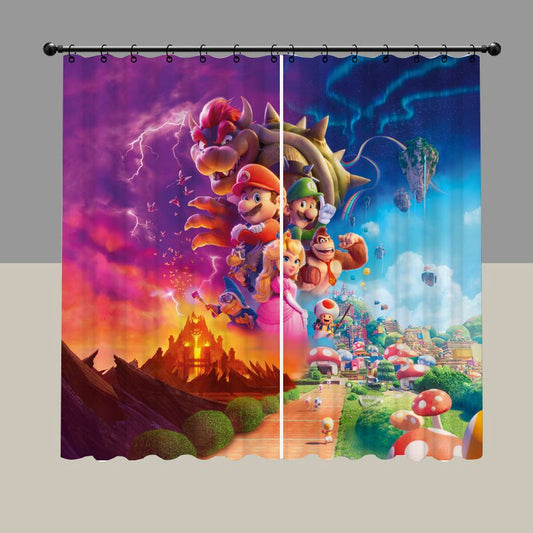 Cartoon Game Bro Blackout Curtain