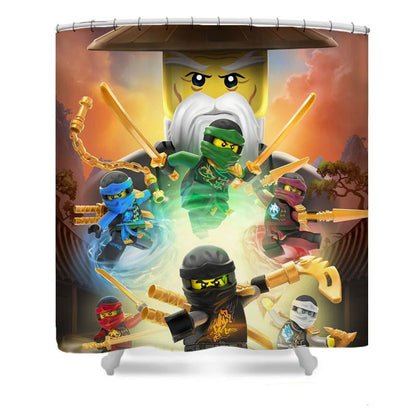 Rideau de Douche Ninjago, d'action de bande dessinée Rideaux 180x180