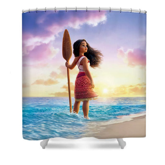 Cartoon Ocean Girl Shower Curtain