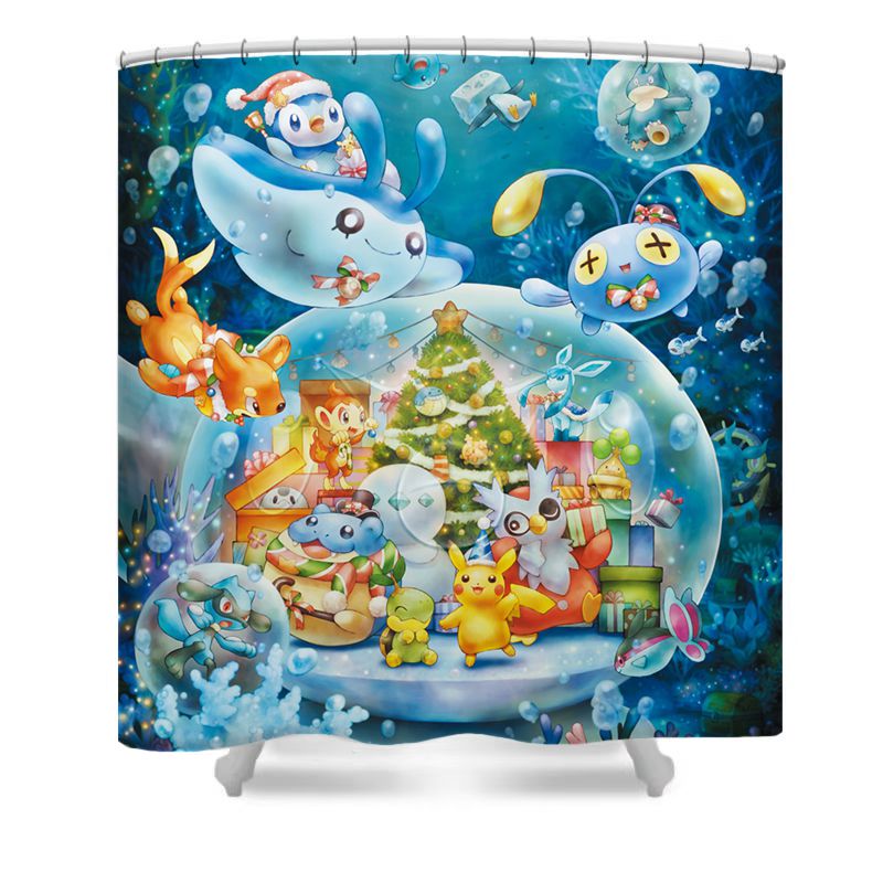 Christmas Fictional Species Shower Curtain