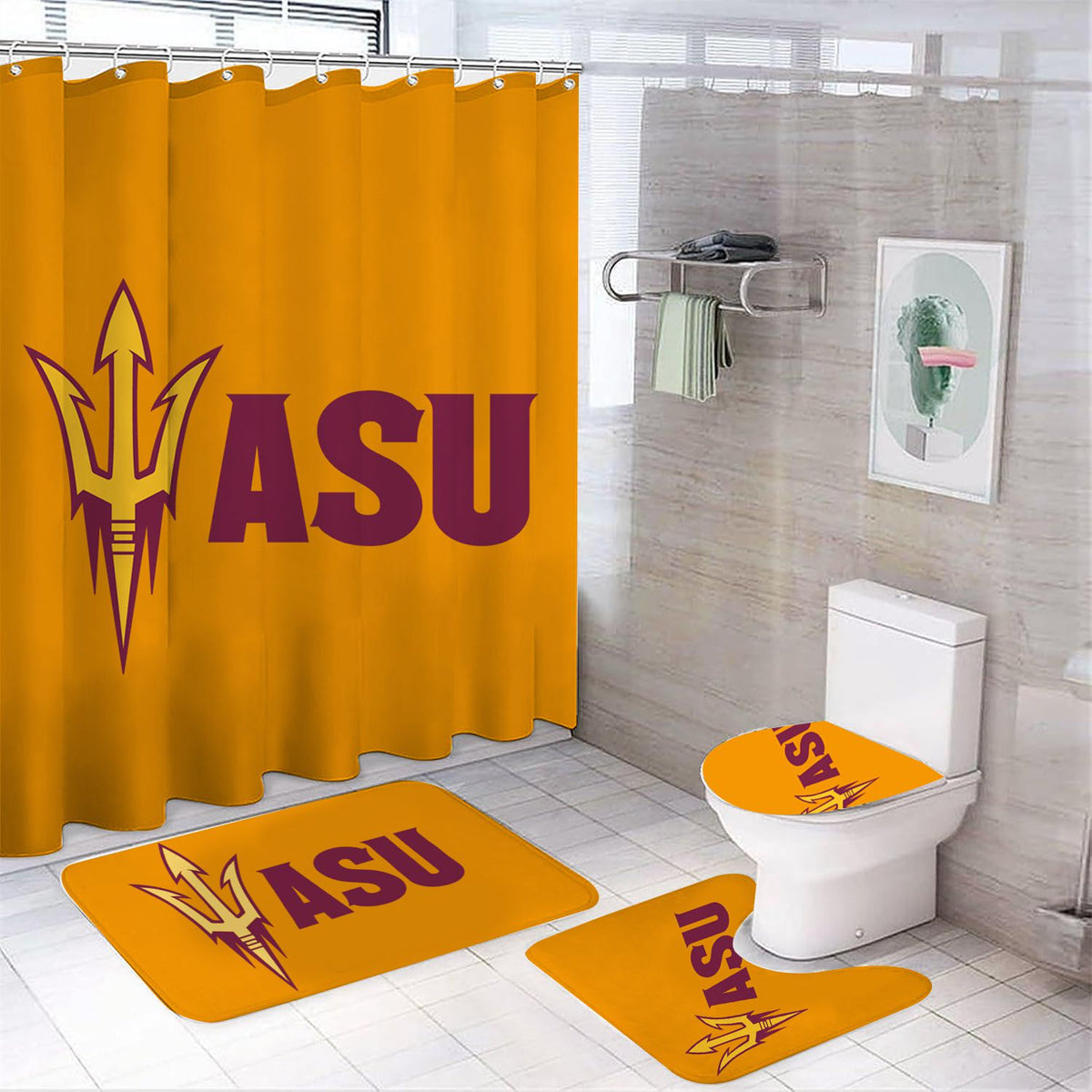 College Arizona State Sport Shower Curtain Set