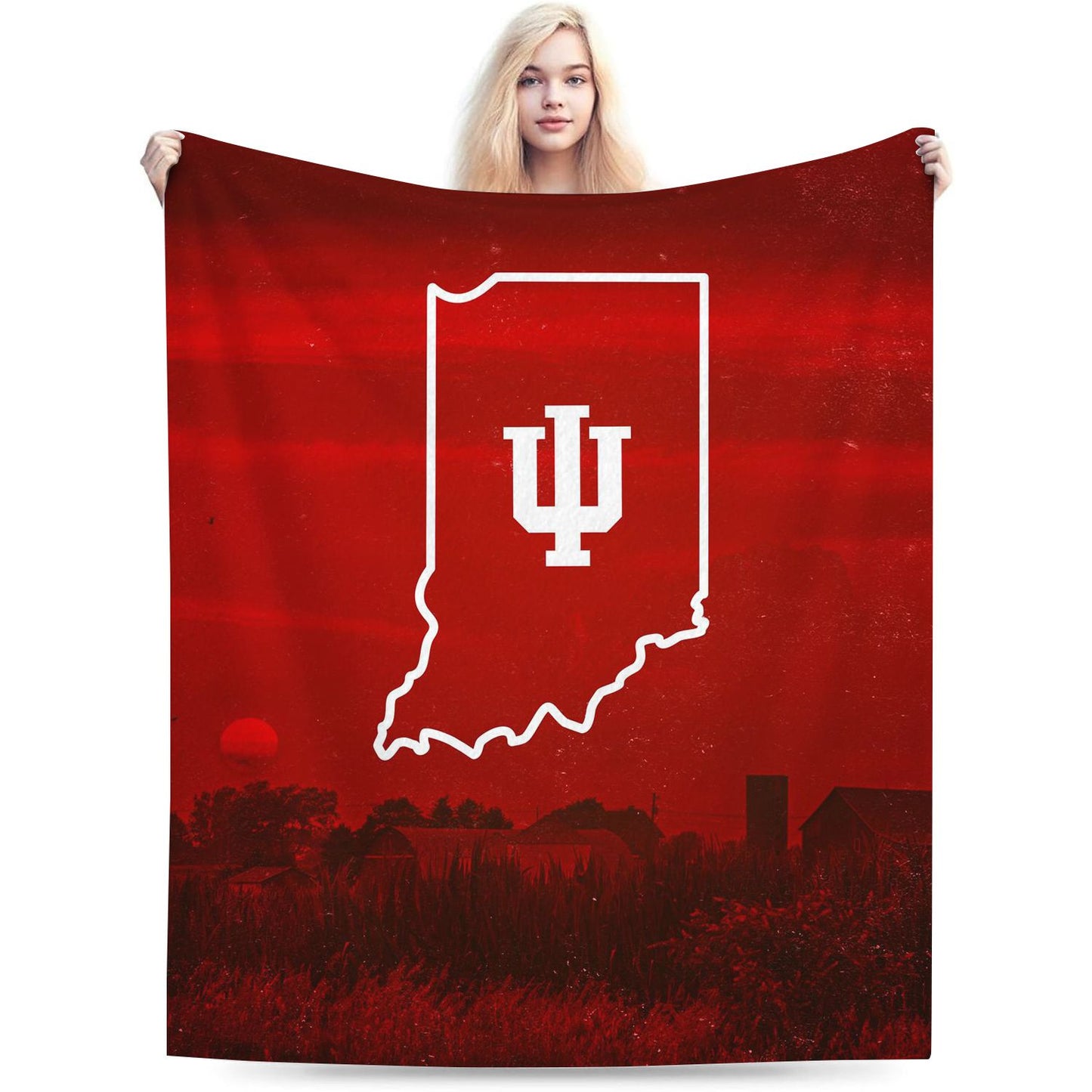 College Indiana Sport Throw Blanket