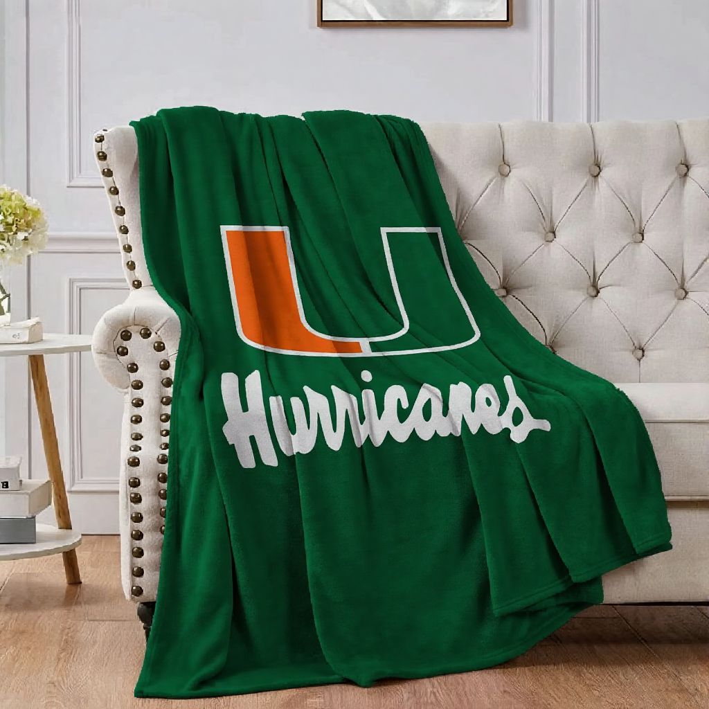College Miami Sport Throw Blanket