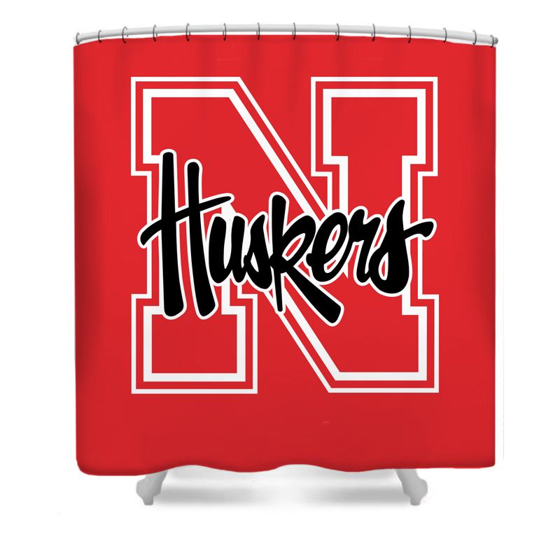 College Nebraska Shower Curtain