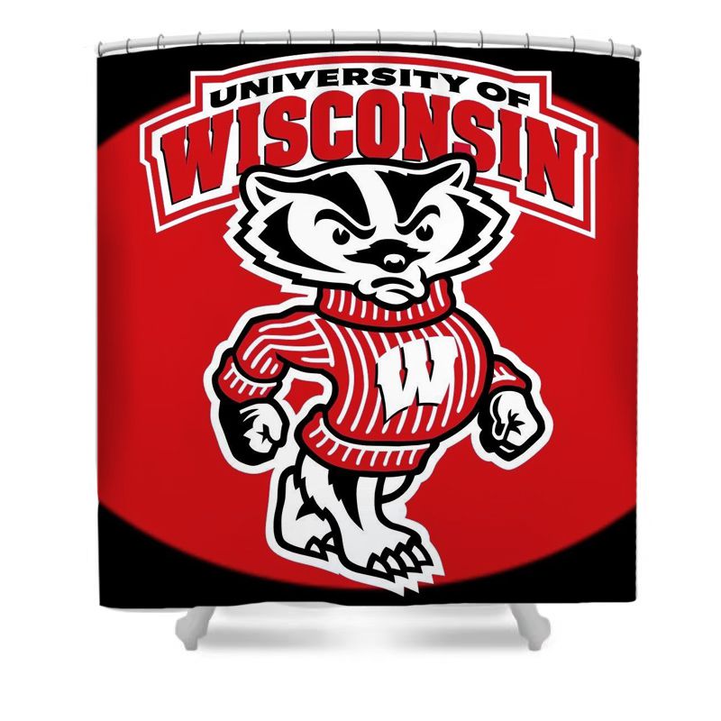 Duschvorhang Wisconsin Badger, University of Wisconsin–Madison College Sport, 180 x 180 cm