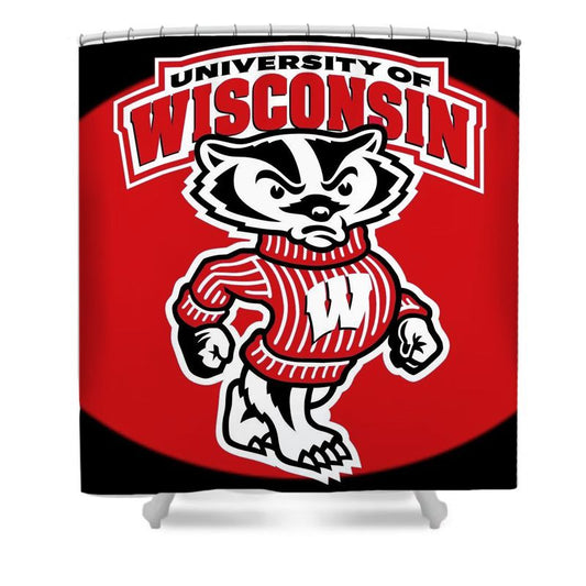 Douchegordijn Wisconsin Badger, Universiteit van Wisconsin–Madison College Sport, 180x180cm