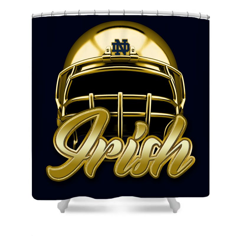 Duschvorhang Notre Dame Fighting Irish, Helmdesign, Universitäts-Footballsport, 180 x 180 cm