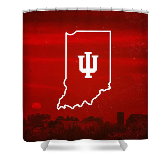 Rideau de douche Indiana Hoosiers, Indiana University Bloomington Sport, 180x180cm