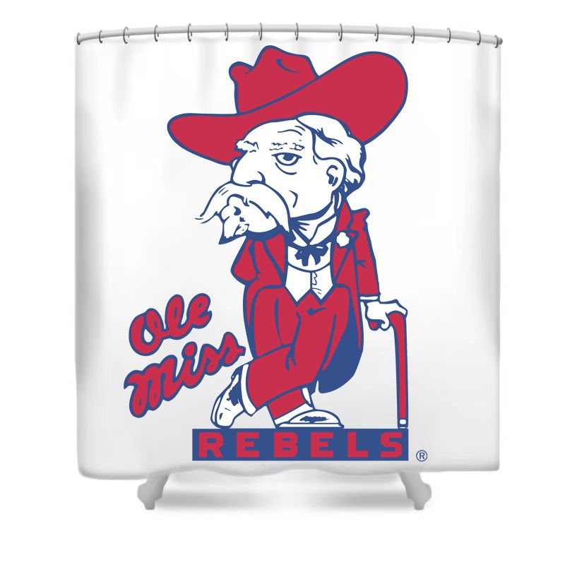 College Sport Ole Miss Shower Curtain