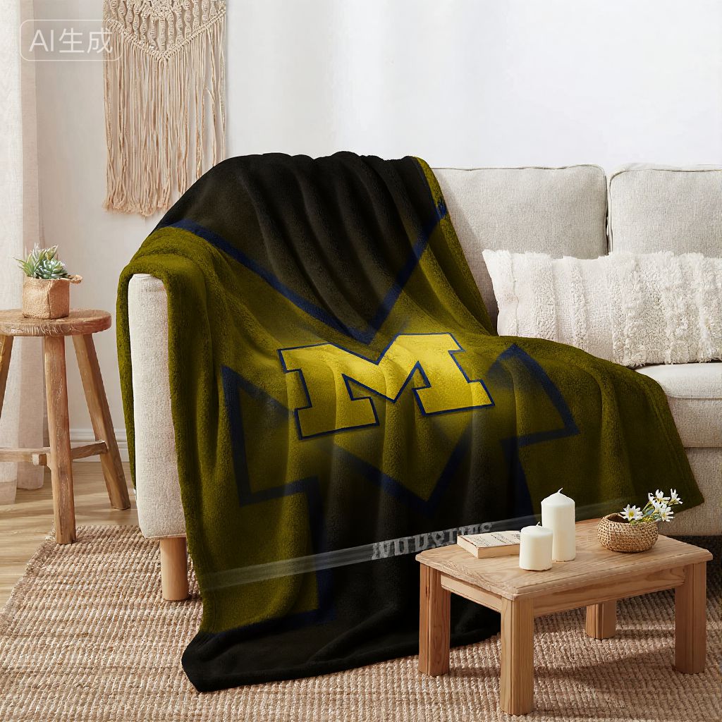 College Michigan Sport Throw Blanket